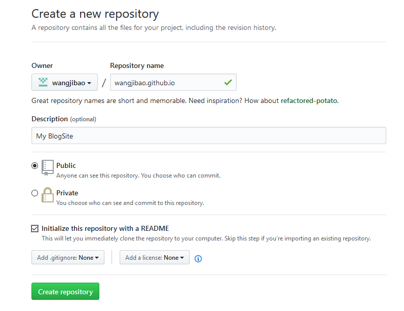 Create New Repository